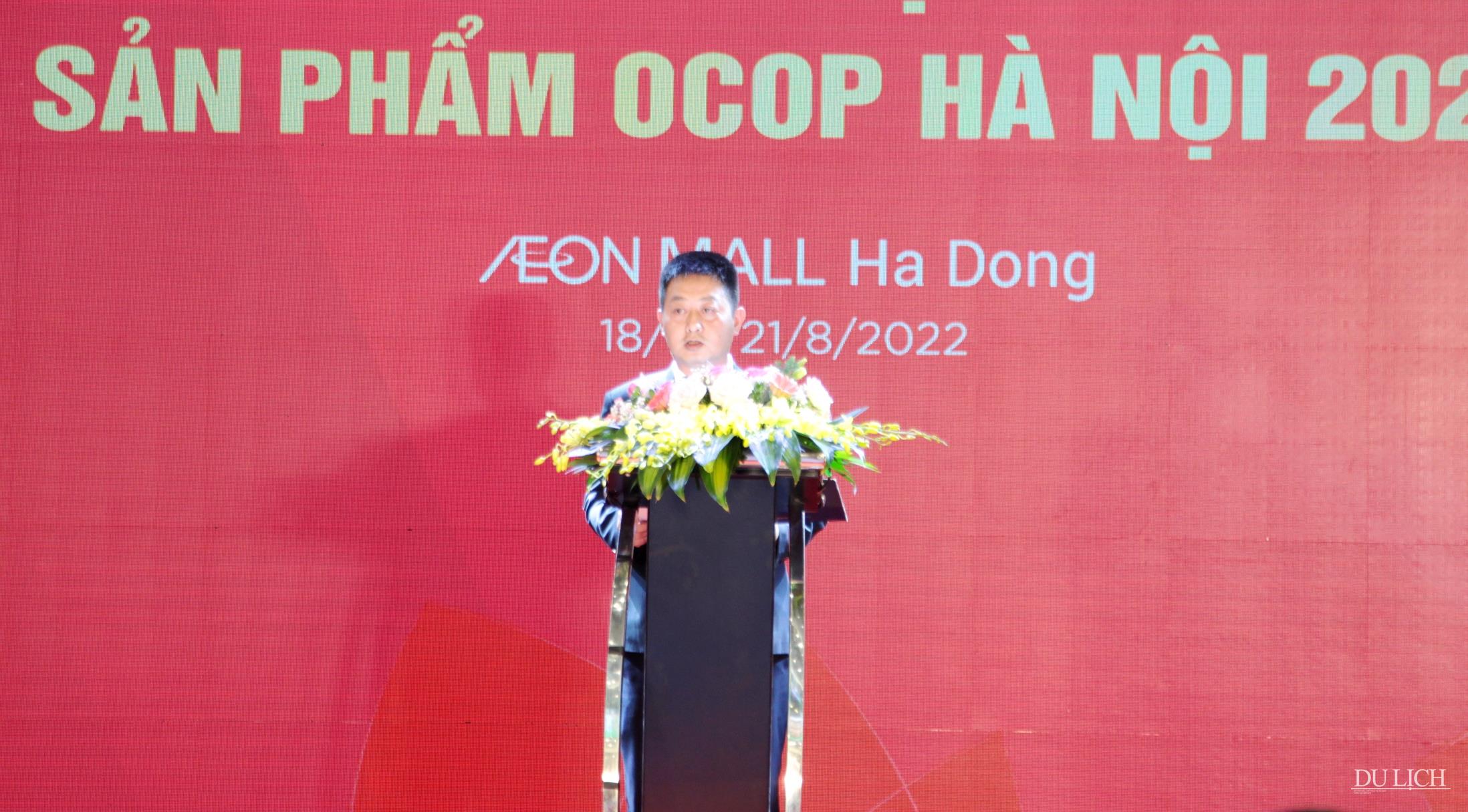 Phó Giám đốc HPA Bùi Duy Quang phát biểu khai mạc Hội chợ